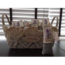 Handbestricktes Säckchen